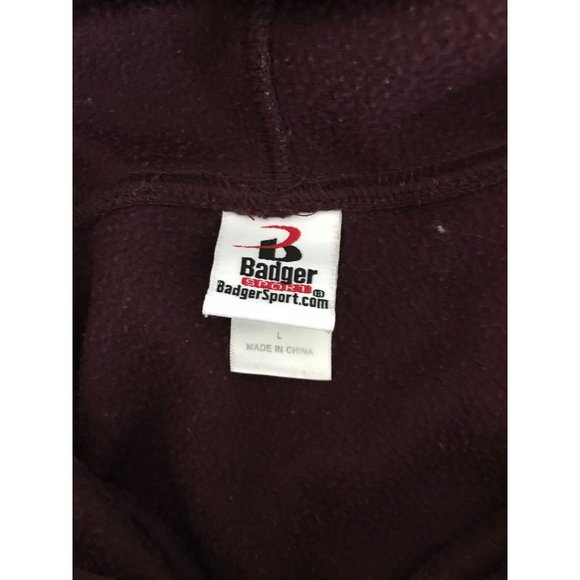 Hudson Valley Vikings Football Mens L Burgundy Hoodie Sweatshirt *5 - Picture 5 of 5